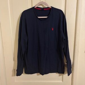 U.S. Polo Assn. Navy Tee with Red Trim